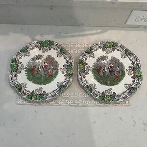 2 Copeland Spode Pattern Byron divided plates